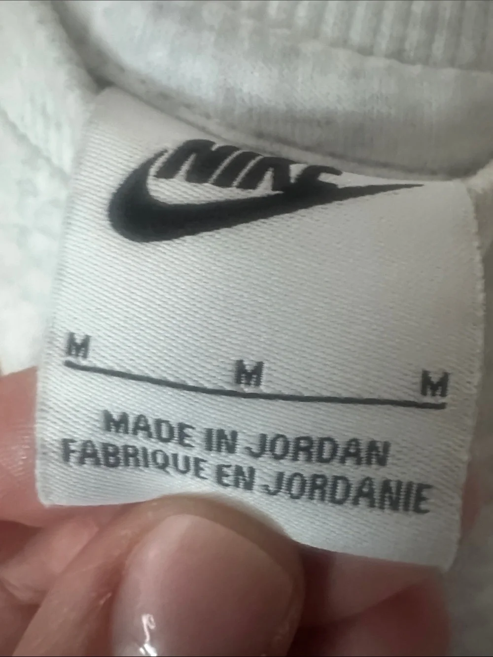 Nike Light Grey Crewneck Sweatshirt with Embroidered Logo